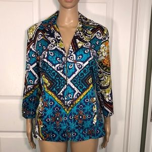 Chico's Multi-Color Print Blazer. 1